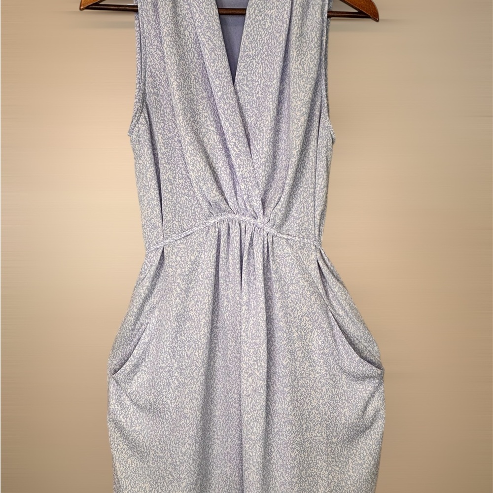 Bar III Light blue Sleeveless Cowl Neck Sheath Midi Dress